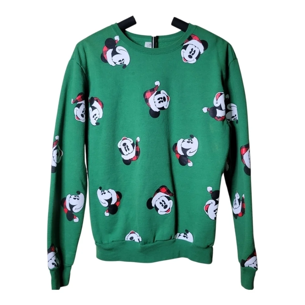 Disney Christmas Mickey Mouse Crew Neck Sweatshirt